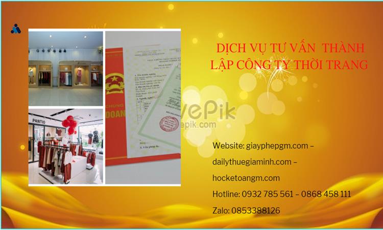 Thủ tục thành lập công ty sản xuất quần áo thời trang tại Cà Mau 