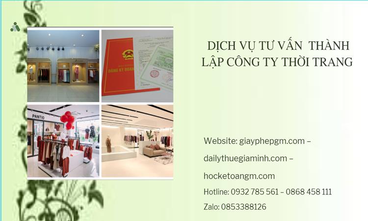Thủ tục thành lập công ty sản xuất quần áo thời trang tại Hà Nam 