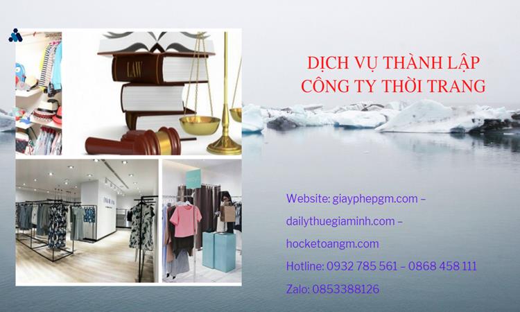 Thủ tục thành lập công ty sản xuất quần áo thời trang tại Hà Tĩnh 