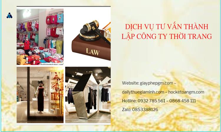 Thủ tục thành lập công ty sản xuất quần áo thời trang tại Huế 