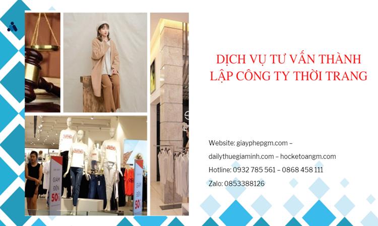 Thủ tục thành lập công ty sản xuất quần áo thời trang tại Huyện Bình Chánh