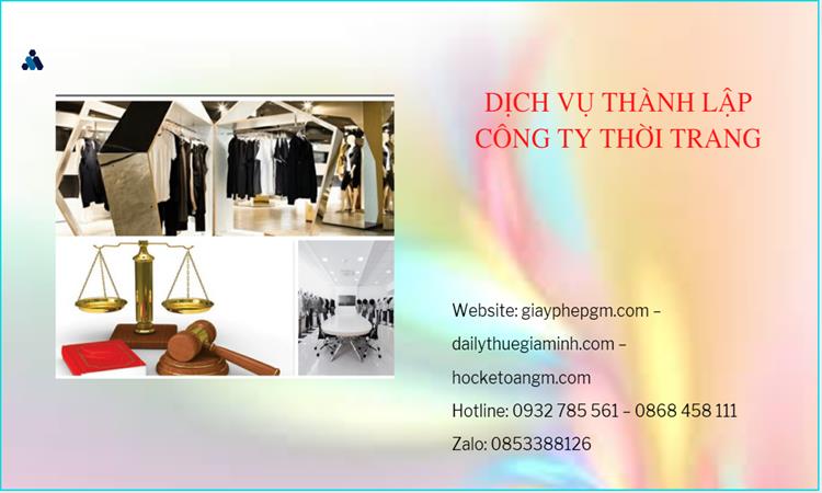 Thủ tục thành lập công ty sản xuất quần áo thời trang tại Huyện Cần Giờ 