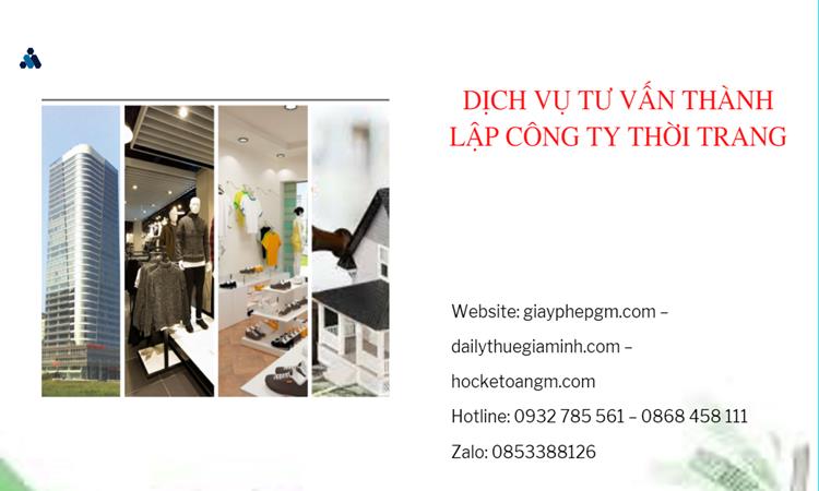 Thủ tục thành lập công ty sản xuất quần áo thời trang tại Huyện Cờ Đỏ 