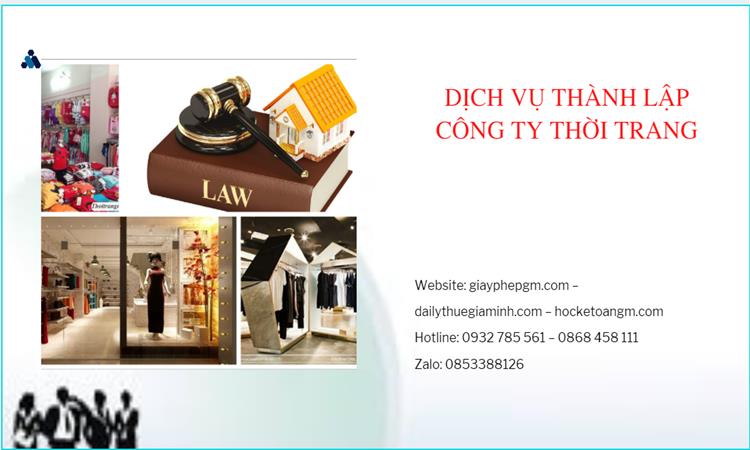Thủ tục thành lập công ty sản xuất quần áo thời trang tại Huyện Đan Phượng