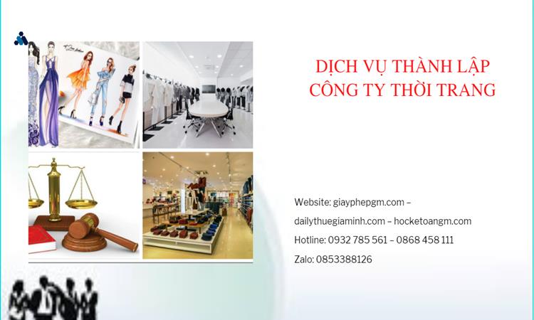 Thủ tục thành lập công ty sản xuất quần áo thời trang tại Huyện Đông Anh 