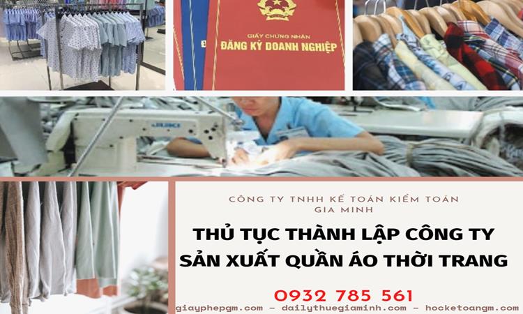 Thủ tục thành lập công ty sản xuất quần áo thời trang tại Huyện Khoái Châu 