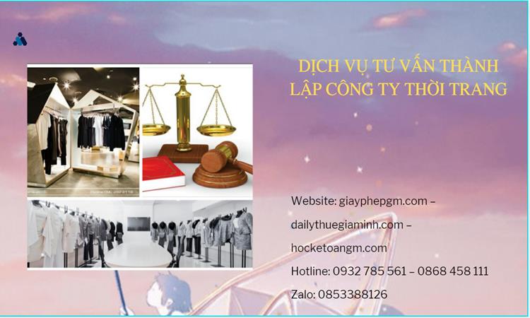 Thủ tục thành lập công ty sản xuất quần áo thời trang tại Huyện Lý Nhân 