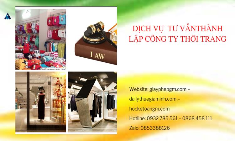 Thủ tục thành lập công ty sản xuất quần áo thời trang tại Huyện Nhà Bè