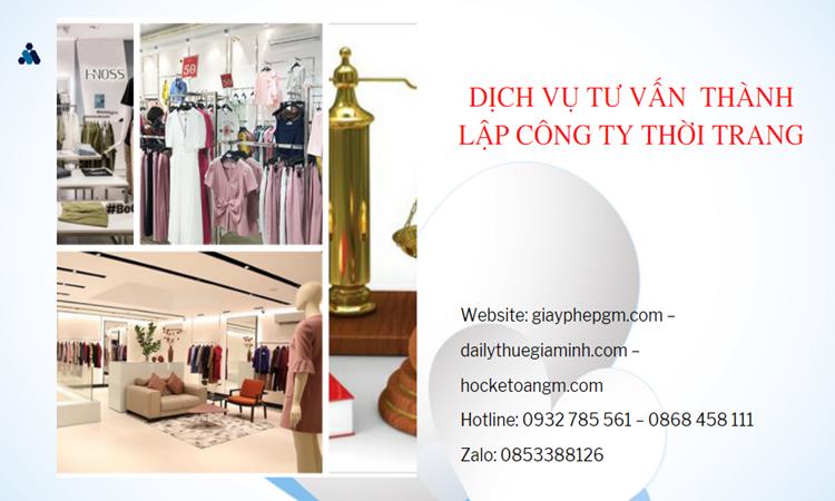  Thủ tục thành lập công ty sản xuất quần áo thời trang tại Huyện Phong Điền