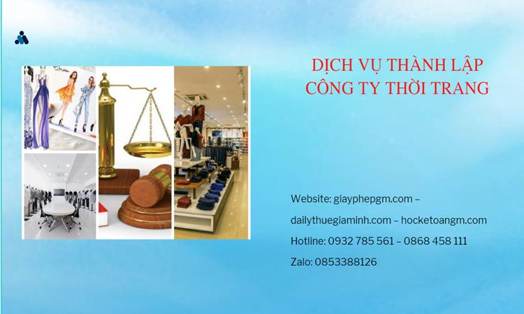 Thủ tục thành lập công ty sản xuất quần áo thời trang tại Huyện Sóc Sơn 