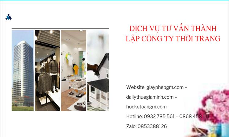 Thủ tục thành lập công ty sản xuất quần áo thời trang tại Huyện Thới Lai