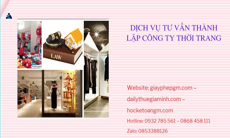 Thủ tục thành lập công ty sản xuất quần áo thời trang tại Huyện Tiên Lữ 