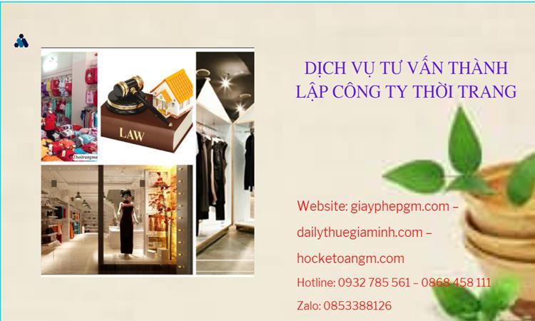 Thủ tục thành lập công ty sản xuất quần áo thời trang tại Huyện Văn Giang 