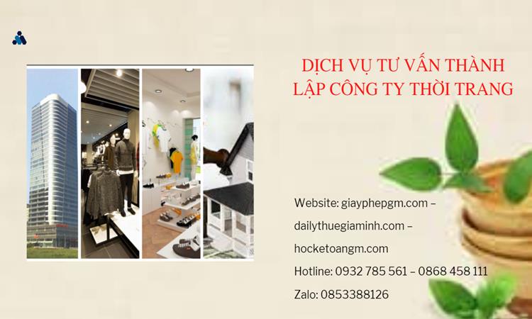  Thủ tục thành lập công ty sản xuất quần áo thời trang tại Huyện Vĩnh Thạnh