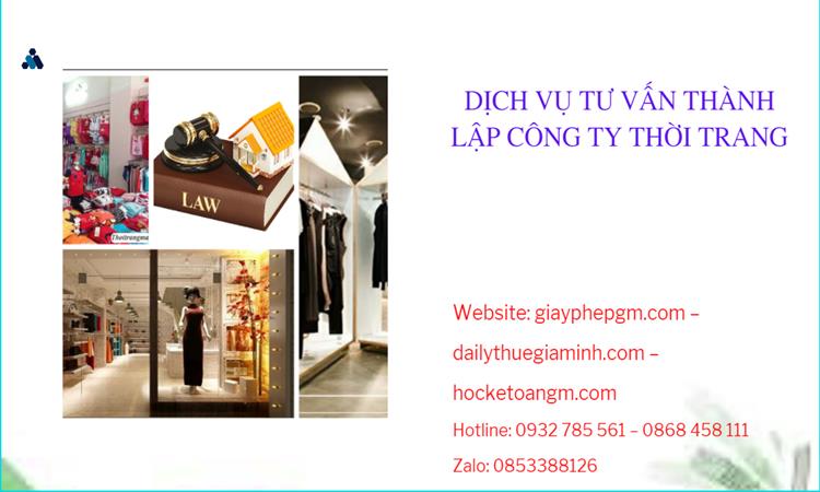 Thủ tục thành lập công ty sản xuất quần áo thời trang tại Huyện Yên Mỹ 