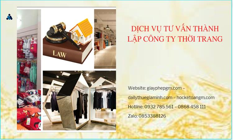 Thủ tục thành lập công ty sản xuất quần áo thời trang tại Kiên Giang 