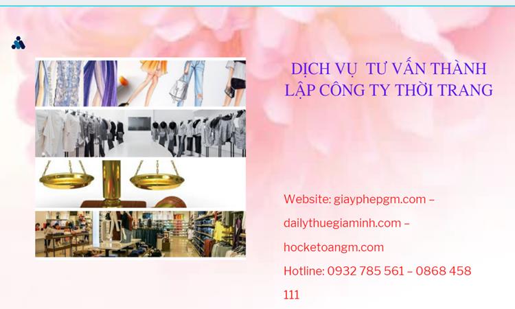 Thủ tục thành lập công ty sản xuất quần áo thời trang tại Phú Quốc 