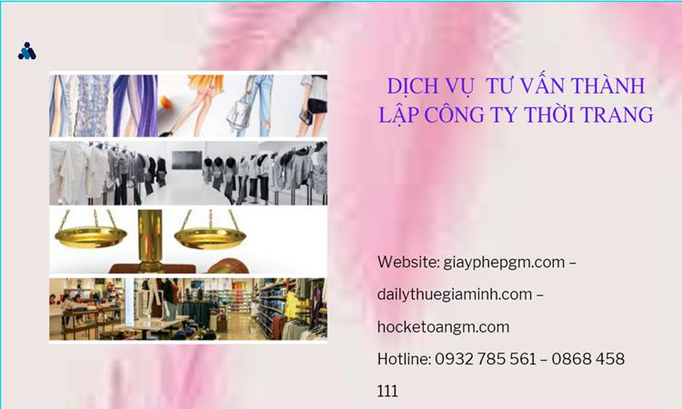 Thủ tục thành lập công ty sản xuất quần áo thời trang tại Phú Yên 