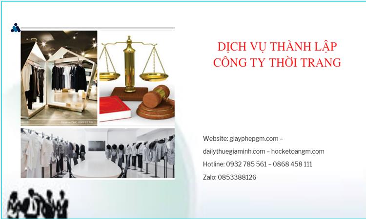 Thủ tục thành lập công ty sản xuất quần áo thời trang tại Quận 11