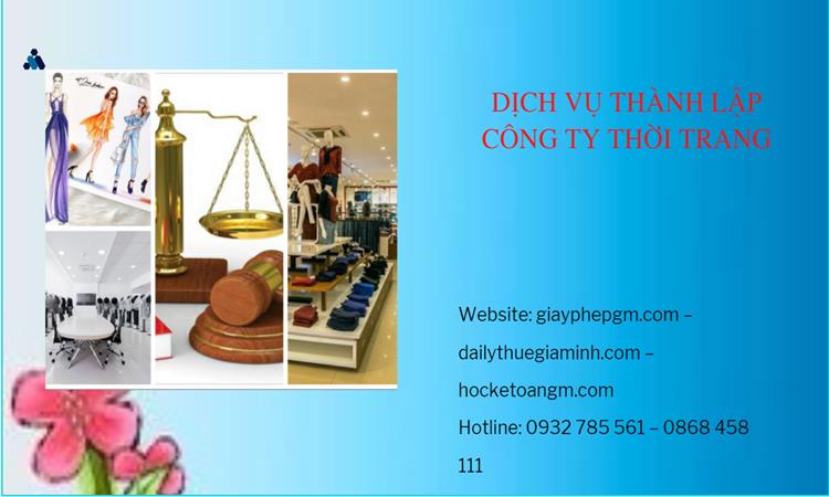Thủ tục thành lập công ty sản xuất quần áo thời trang tại Quận 12