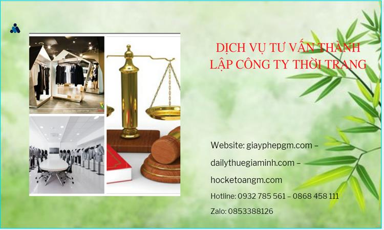 Thủ tục thành lập công ty sản xuất quần áo thời trang tại Quận 3