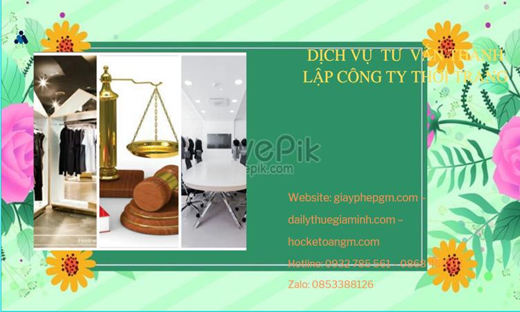 Thủ tục thành lập công ty sản xuất quần áo thời trang tại Quận 4
