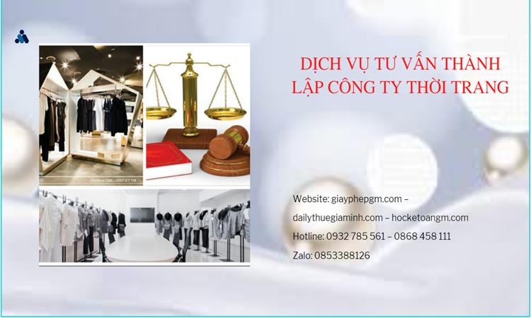 Thủ tục thành lập công ty sản xuất quần áo thời trang tại Quận 5