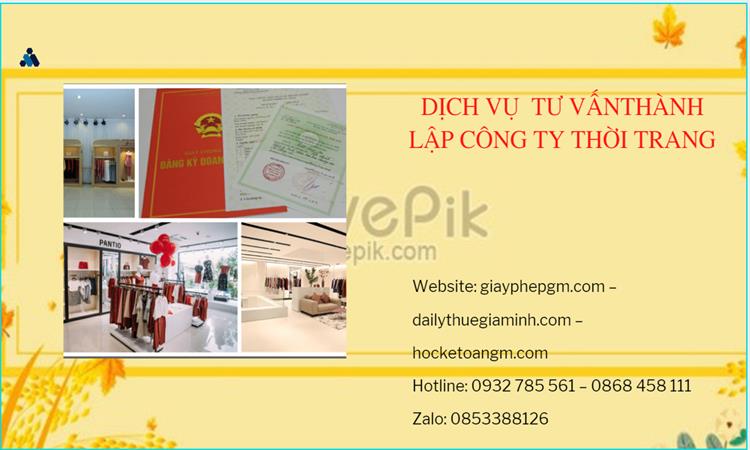 Thủ tục thành lập công ty sản xuất quần áo thời trang tại Quận Bắc Từ Liêm 