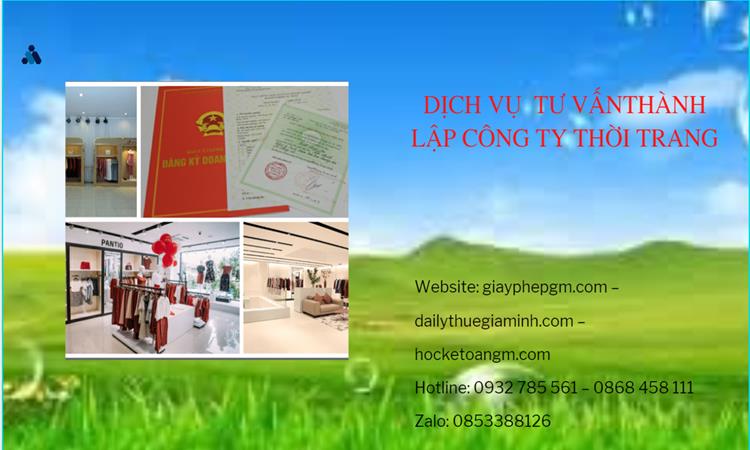 Thủ tục thành lập công ty sản xuất quần áo thời trang tại Quận Cầu Giấy