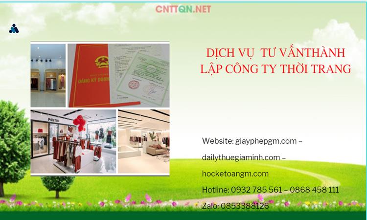 Thủ tục thành lập công ty sản xuất quần áo thời trang tại Quận Hà Đông 
