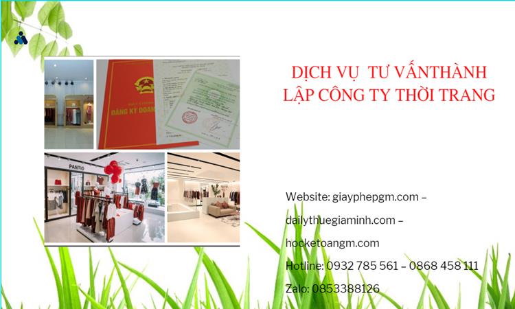 Thủ tục thành lập công ty sản xuất quần áo thời trang tại Quận Hoàng Mai