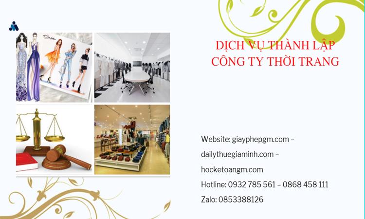 Thủ tục thành lập công ty sản xuất quần áo thời trang tại Quận Ô Môn 