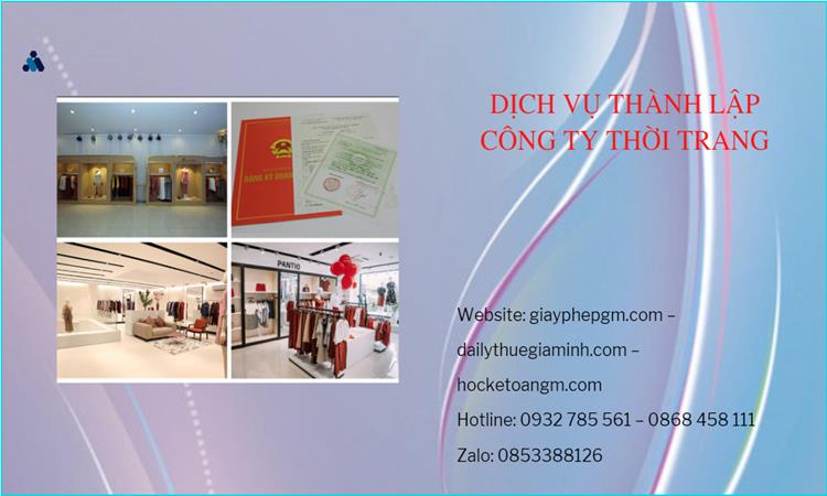 Thủ tục thành lập công ty sản xuất quần áo thời trang tại Quận Tân Phú