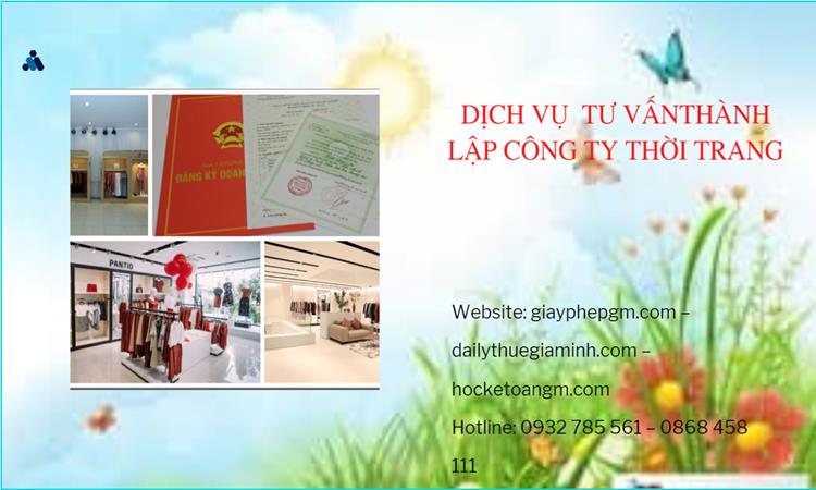 Thủ tục thành lập công ty sản xuất quần áo thời trang tại Quận Tây Hồ 