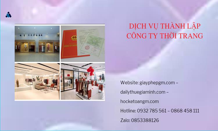 Thủ tục thành lập công ty sản xuất quần áo thời trang tại Quận Thủ Đức 