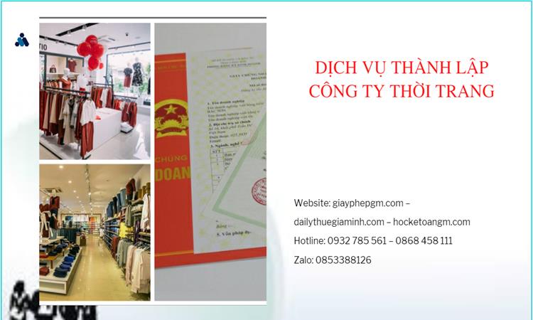  Thủ tục thành lập công ty sản xuất quần áo thời trang tại Thái Nguyên 