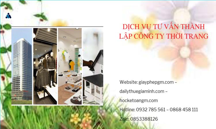Thủ tục thành lập công ty sản xuất quần áo thời trang tại Thành Phố Hải Phòng