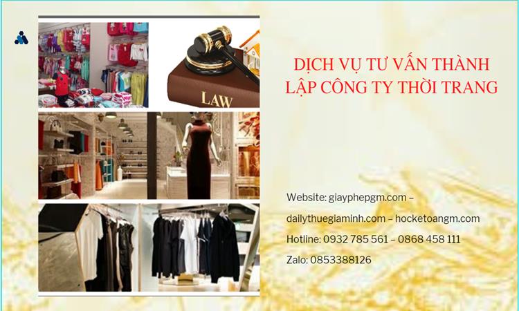 Thủ tục thành lập công ty sản xuất quần áo thời trang tại Thành Phố Huế 