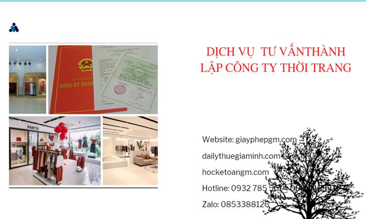 Thủ tục thành lập công ty sản xuất quần áo thời trang tại Thành phố Hưng Yên 
