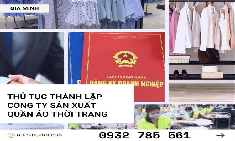 Thủ tục thành lập công ty sản xuất quần áo thời trang tại Thành phố Phủ Lý 