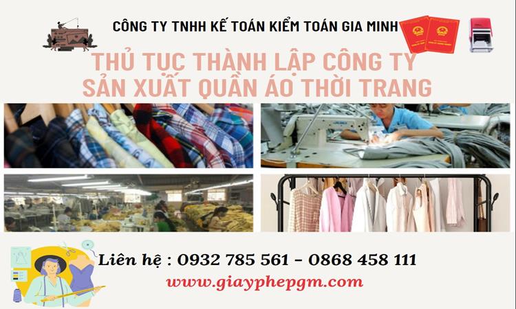  Thủ tục thành lập công ty sản xuất quần áo thời trang tại Thị xã Mỹ Hào 