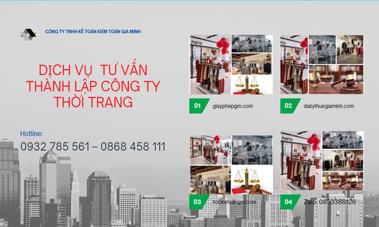 Thủ tục thành lập công ty sản xuất quần áo thời trang tại Thừa Thiên Huế 