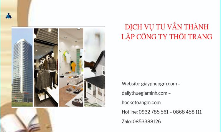 Thủ tục thành lập công ty sản xuất quần áo thời trang tại Quận Hải Châu
