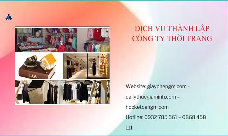 Thủ tục thành lập công ty sản xuất quần áo thời trang tại TP Hà Nội
