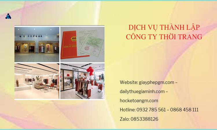 Thủ tục thành lập công ty sản xuất quần áo thời trang tại TP Hồ Chí Minh