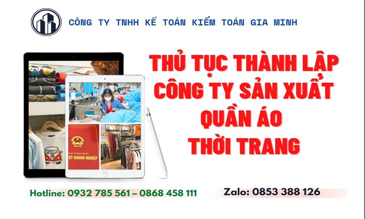  Thủ tục thành lập công ty sản xuất quần áo thời trang tại TP Hưng Yên 