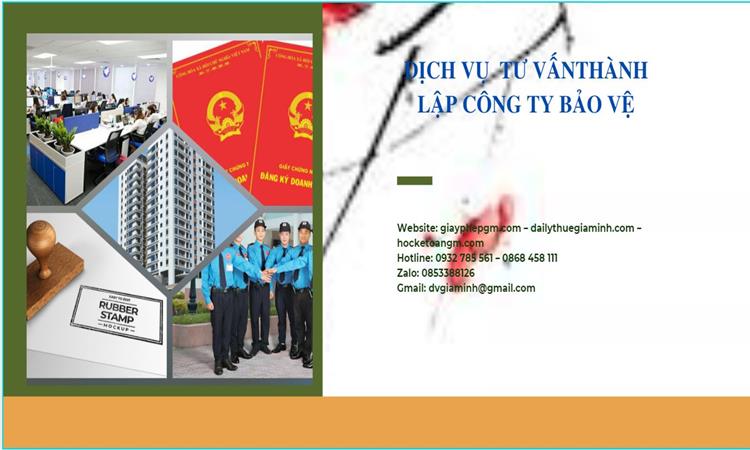 Thủ tục mở công ty dịch vụ bảo vệ tại Thành Phố Cần Thơ 