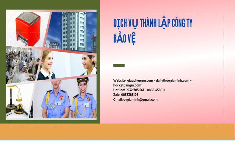 Thủ tục mở công ty dịch vụ bảo vệ tại Huyện Thới Lai 