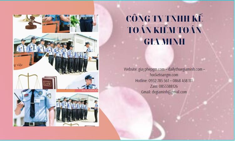 Thủ tục mở công ty dịch vụ bảo vệ tại Nam Định 
