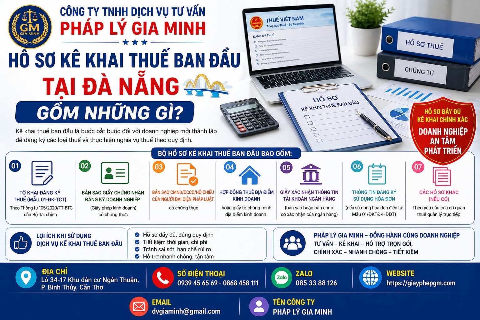 Hướng dẫn kê khai thuế lần đầu cho doanh nghiệp Đà Nẵng